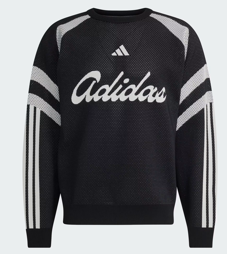 Felpa Uomo Adidas House of Tiro Knitted - Nero/Bianco