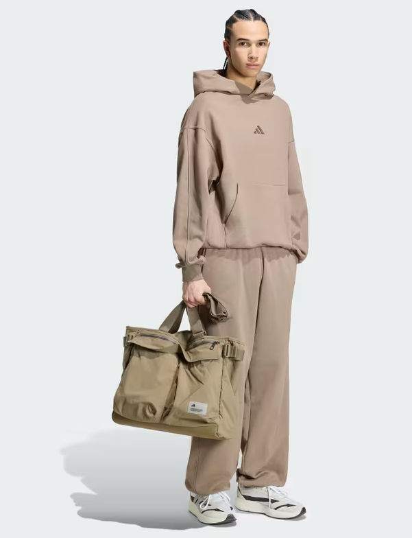 Felpa Uomo Adidas Kit Small Logo - Marrone
