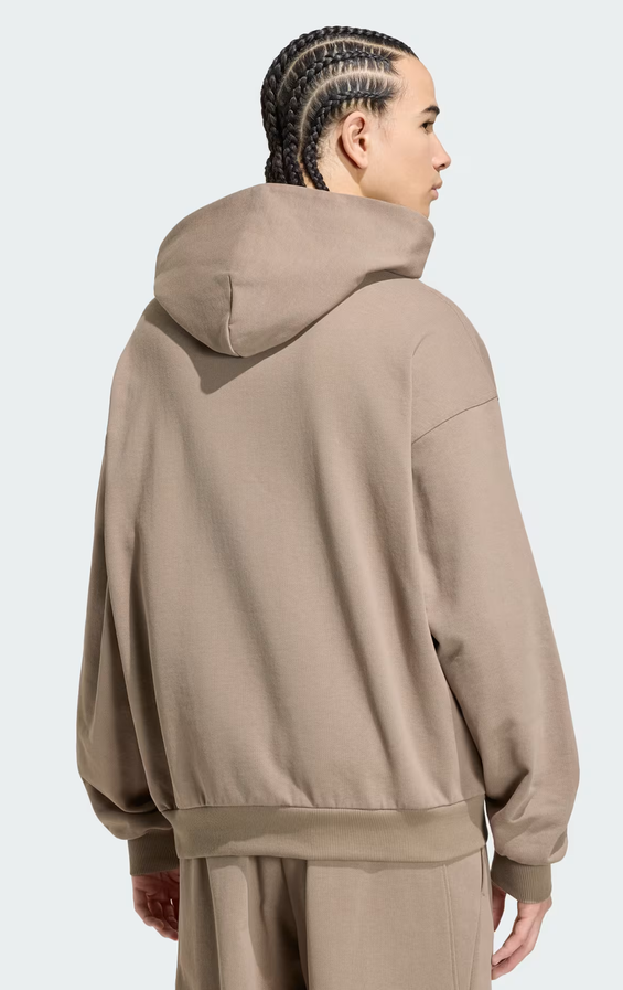 Felpa Uomo Adidas Kit Small Logo - Marrone
