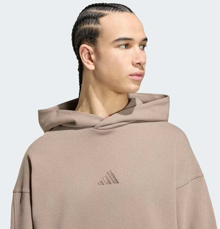 Felpa Uomo Adidas Kit Small Logo - Marrone