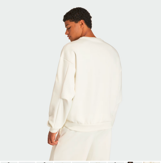 Felpa Uomo Adidas SOFT LUX - BIANCO