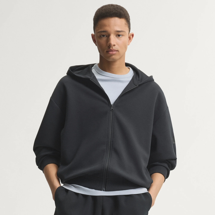 Felpa Uomo Adidas FULL ZIP SOFT SOFT LUX - NERO