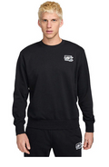 Felpa Uomo Nike Club FT Crew Bolt - Nero