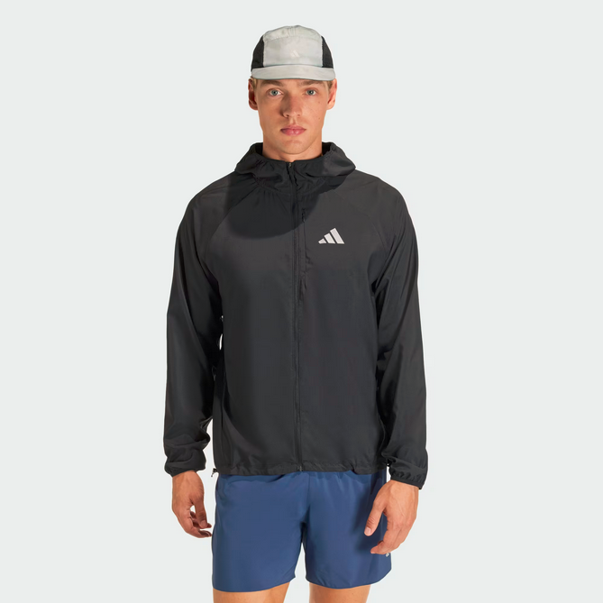 Giacca a vento UOMO Adidas Essentials - Nero/argento