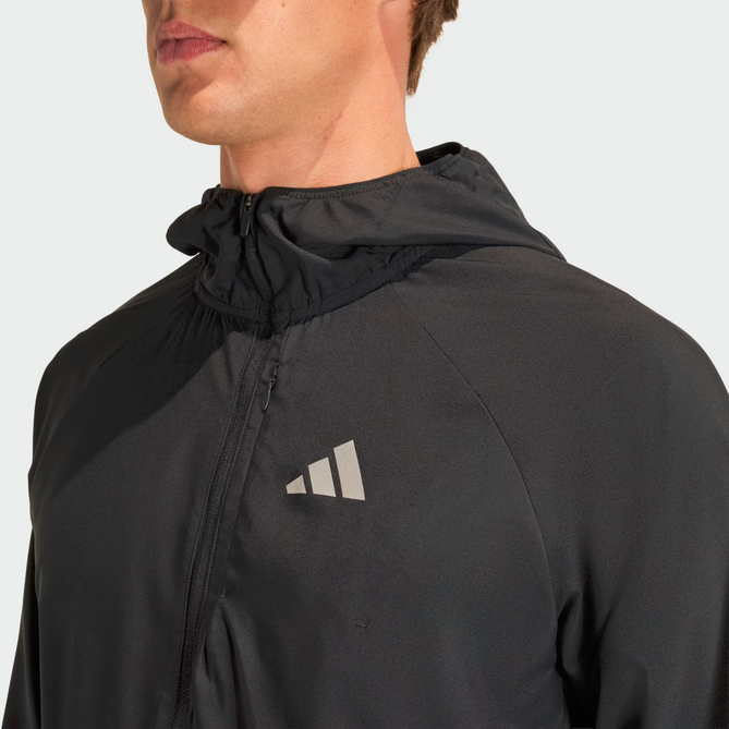 Giacca a vento UOMO Adidas Essentials - Nero/argento