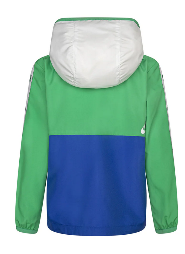 Giacca Bambino Antivento Nike Color Block - Verde/Bianco/Blu