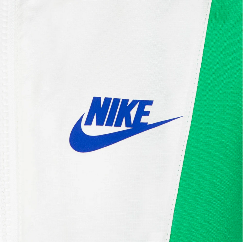 Giacca Bambino Antivento Nike Color Block - Verde/Bianco/Blu