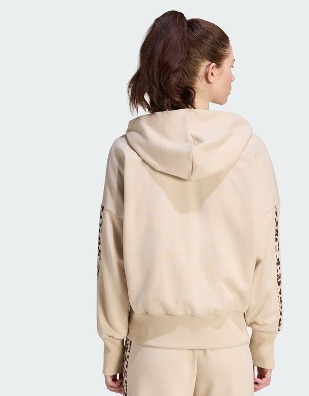 Giacca Donna Adidas Essentials 3-Stripes Animalier - Beige