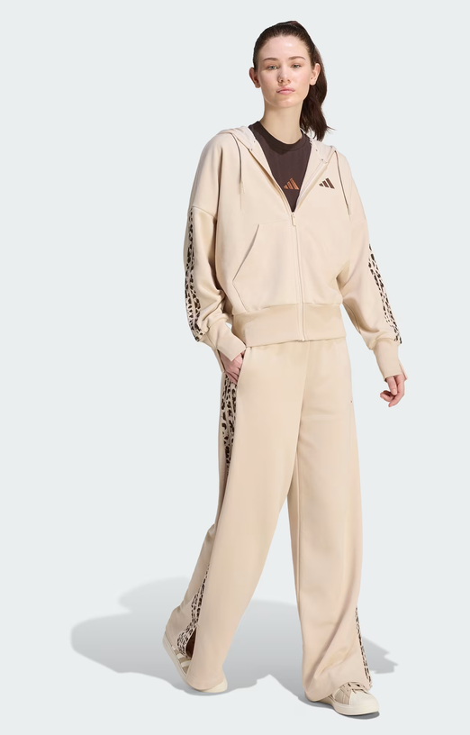 Giacca Donna Adidas Essentials 3-Stripes Animalier - Beige