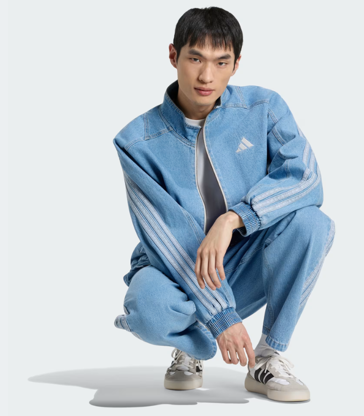 Giacca Uomo Adidas Denim - Azzurro