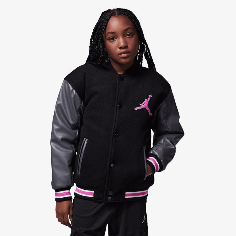 Giubbotto Ragazza Jordan Varsity - Nero/Fucsia