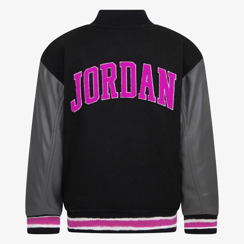 Giubbotto Ragazza Jordan Varsity - Nero/Fucsia