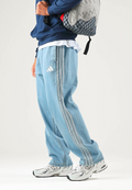 Jeans Sportivi Uomo Adidas PERFORMANCE  3-Stripes - AZZURRO
