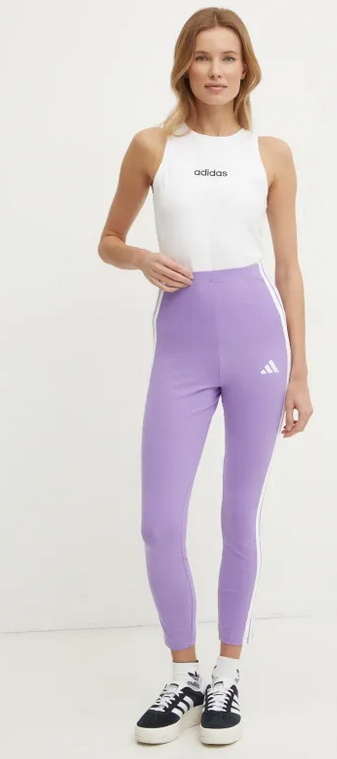 Leggings Donna Adidas 3 Stripes Essentials - Viola