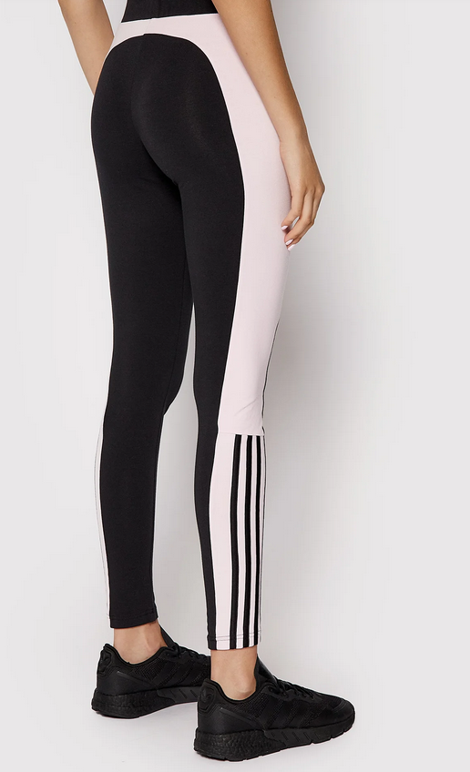 Leggings Donna Adidas Essentials Colorblock Cut 3 - Nero/Rosa