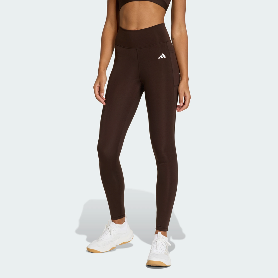Leggings Donna Adidas Optimé Essentials Stash Pocket - Marrone