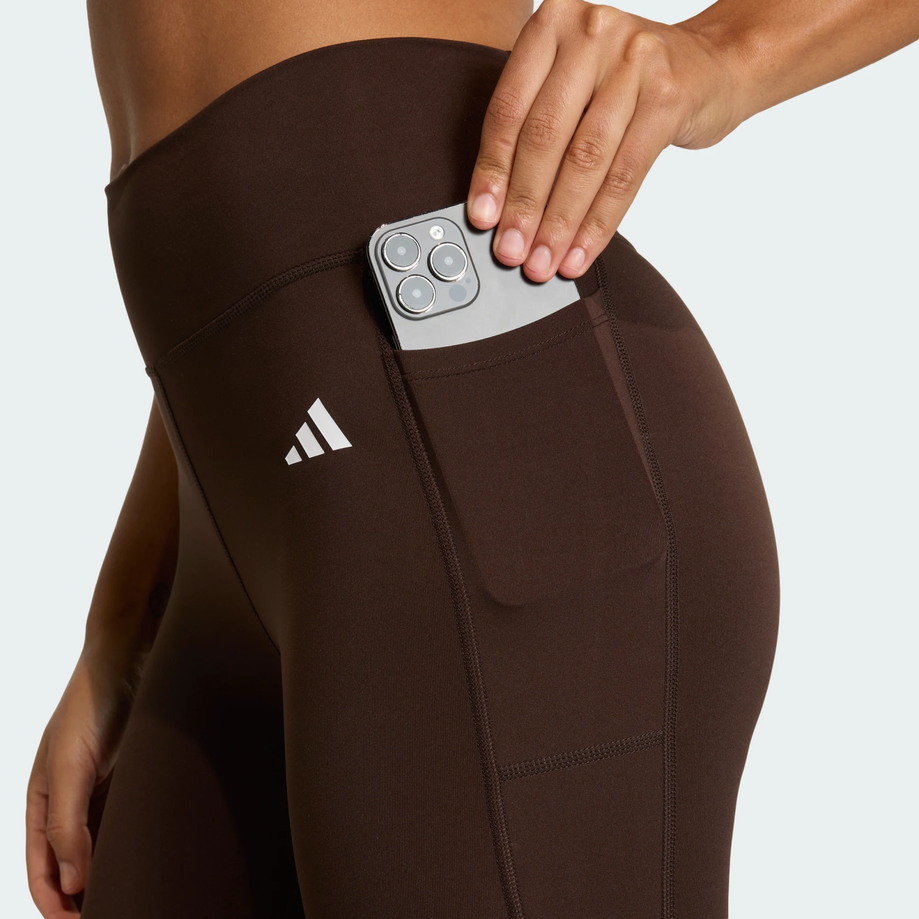 Leggings Donna Adidas Optimé Essentials Stash Pocket - Marrone