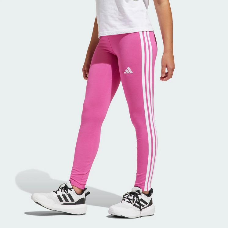 Leggings Ragazza Adidas Essentials 3-Stripes - Fucsia/Bianco