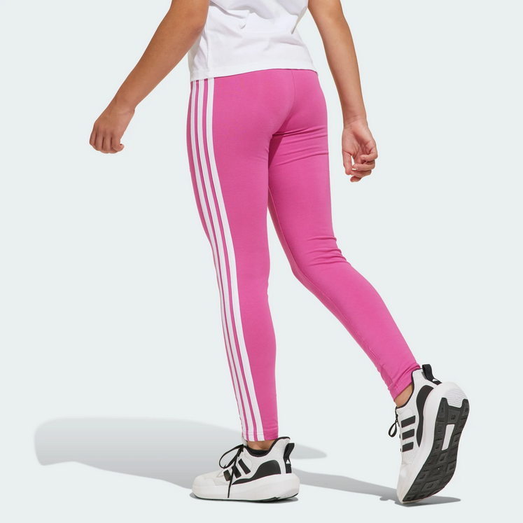 Leggings Ragazza Adidas Essentials 3-Stripes - Fucsia/Bianco