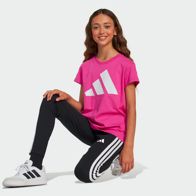 Leggings Ragazza Adidas Essentials 3-Stripes - Nero/Bianco