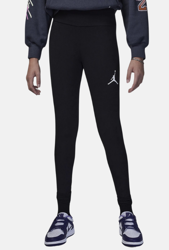 Leggings Ragazza Jordan Flower - Nero