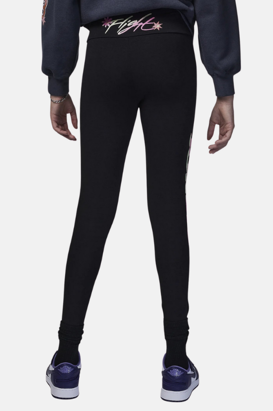 Leggings Ragazza Jordan Flower - Nero