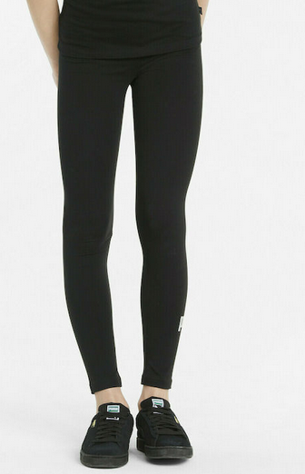 Leggings Ragazza Puma Essentials Logo - Nero