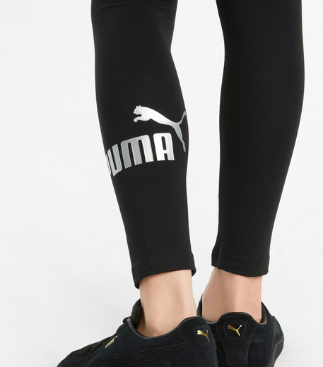 Leggings Ragazza Puma Essentials Logo - Nero
