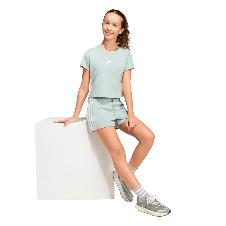 Pantaloncino Ragazza adidas essential - Verde/Bianco