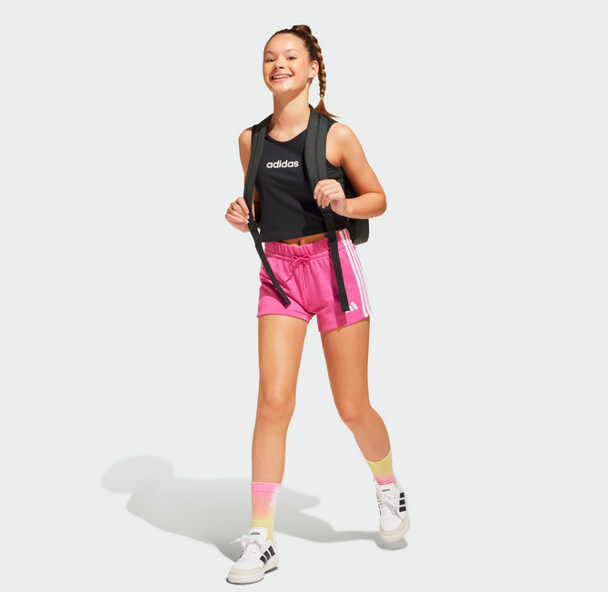 Pantaloncino Ragazza Adidas Essentials Logo - Fucsia