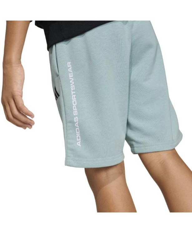 Pantaloncino Ragazzo Adidas Short French Terry Slogan Jr  - AZZURRO