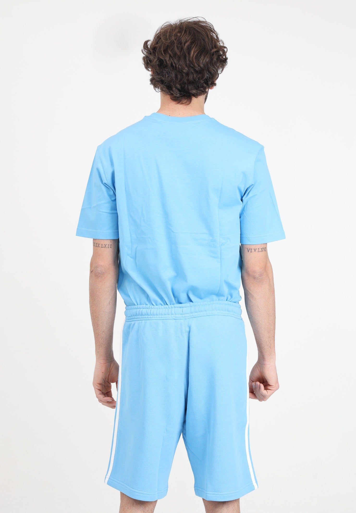 Pantaloncino Uomo Adidas Adicolor 3-Stripes - Azzurro