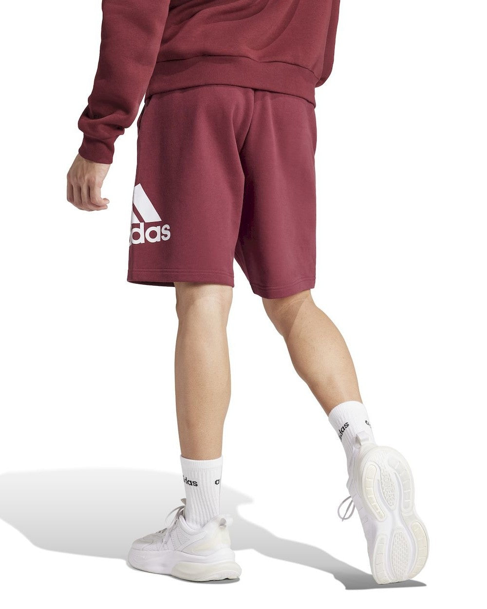 Pantaloncino Uomo Adidas Essentials Big Logo French Terry - Bordeaux