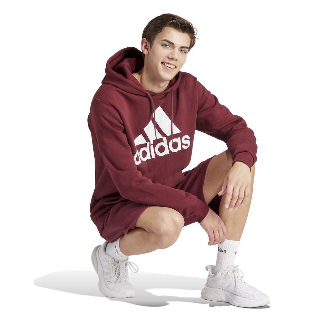 Pantaloncino Uomo Adidas Essentials Big Logo French Terry - Bordeaux