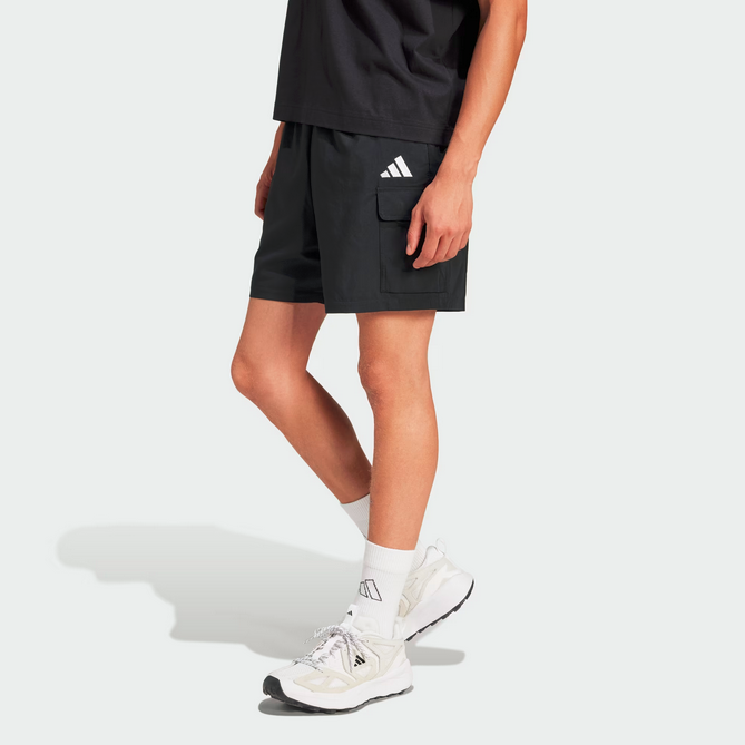 Pantaloncino Uomo Adidas Essentials Small Logo Cargo  - Nero