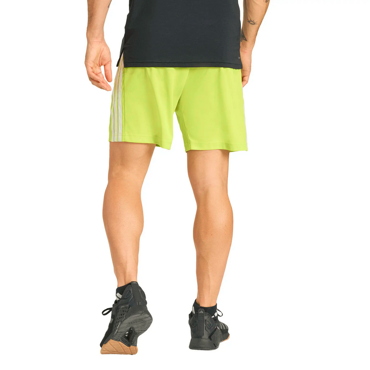 Pantaloncino Uomo Adidas Pique Workout Base 3-Stripes- GIALLO FLUO