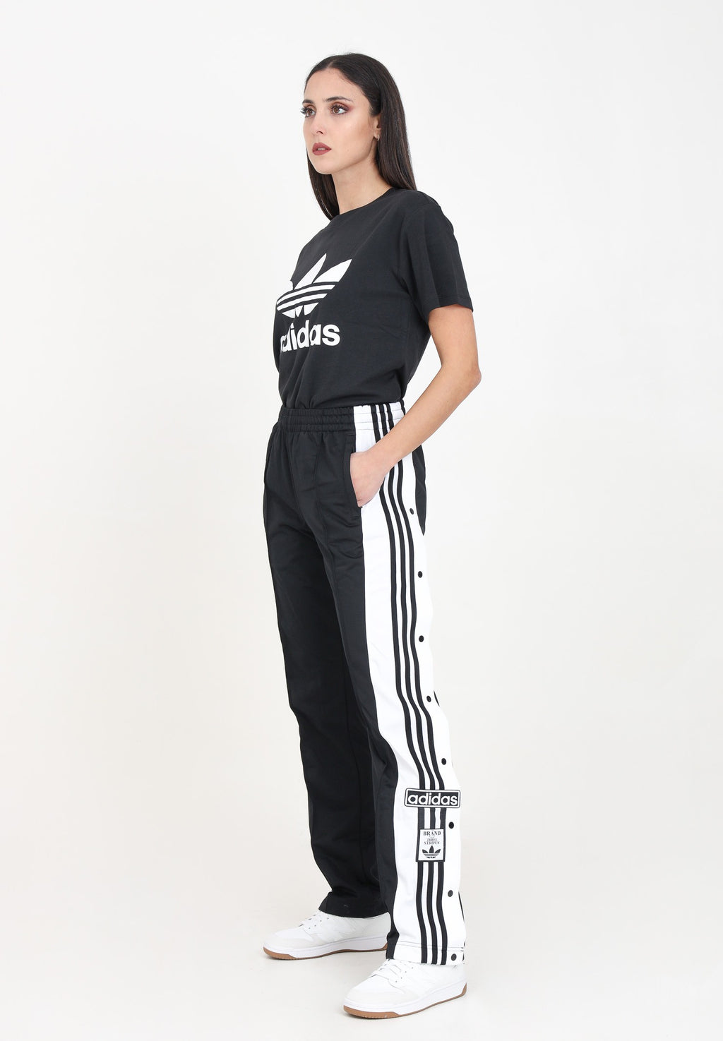 Pantalone Donna Adidas Adibreak - Nero/Bianco