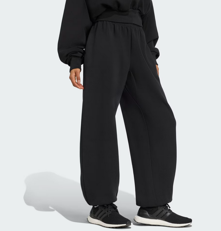 Pantalone Donna Adidas  Ampio Soft Lux Flared - Nero