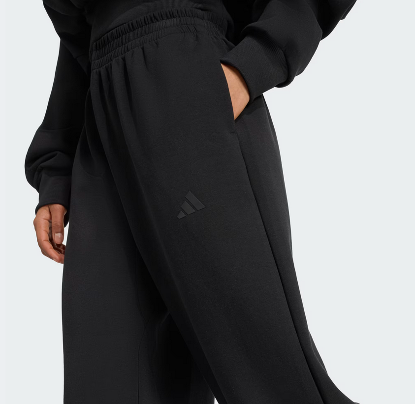 Pantalone Donna Adidas  Ampio Soft Lux Flared - Nero