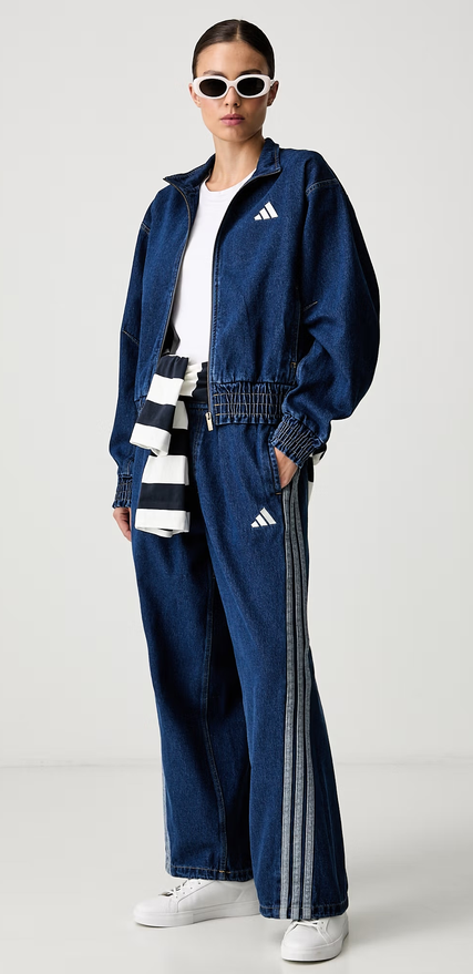 Pantalone Donna Adidas Denim - Blu