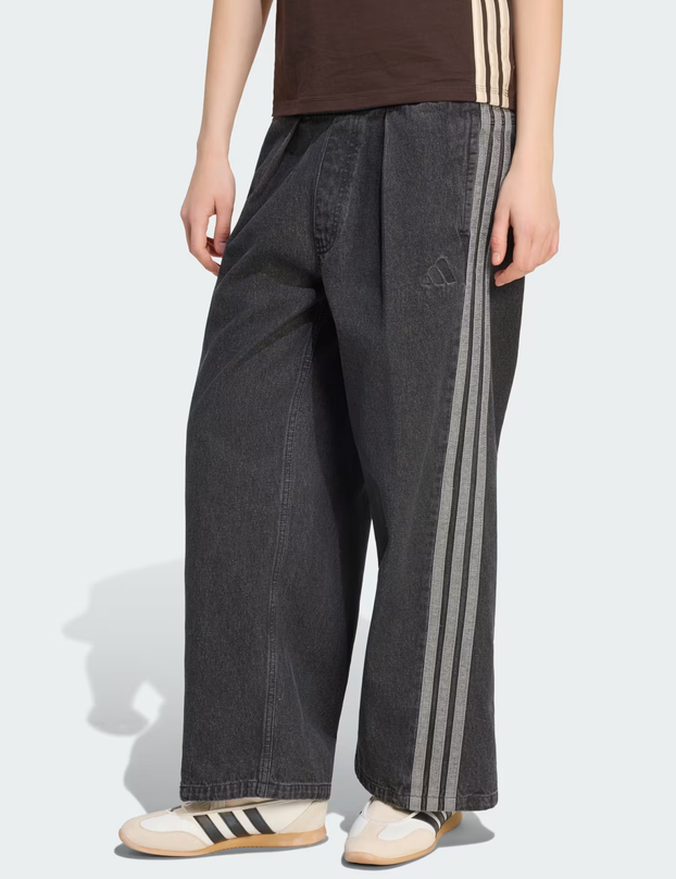 Pantalone Donna Adidas Denim - Nero
