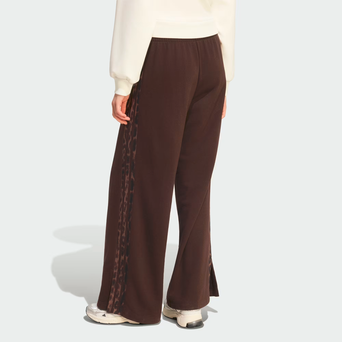 Pantalone Donna Adidas Essentials 3-Stripes Animalier - Marrone