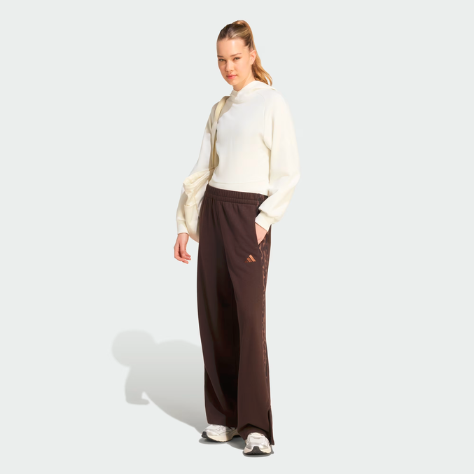 Pantalone Donna Adidas Essentials 3-Stripes Animalier - Marrone