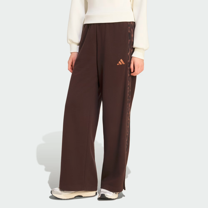 Pantalone Donna Adidas Essentials 3-Stripes Animalier - Marrone