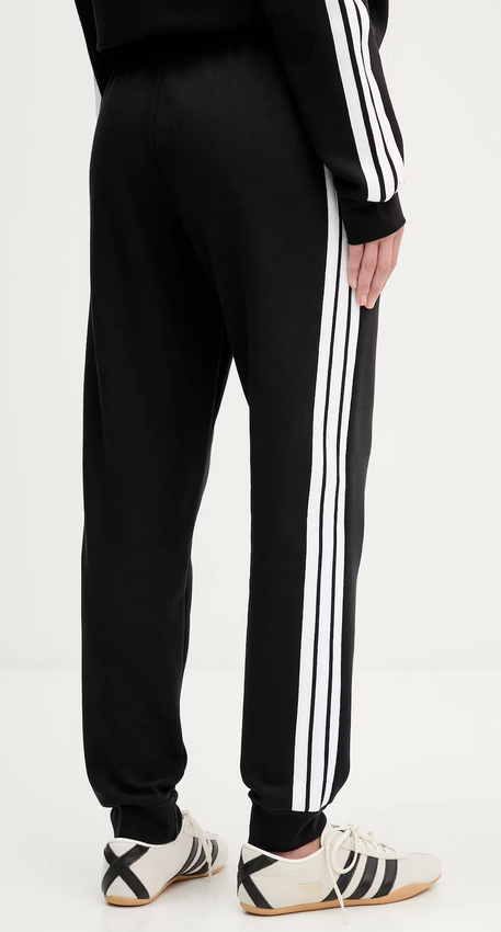 Pantalone Donna Adidas Essentials 3-Stripes Fleece Slim - Nero