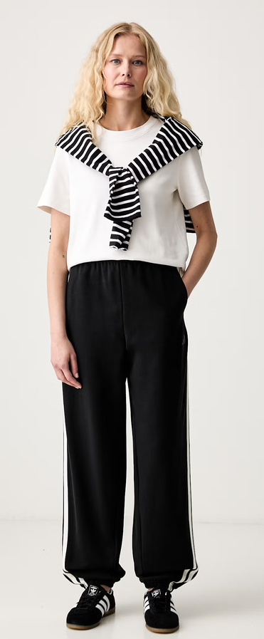 Pantalone Donna Adidas Side-Stripe Track - Nero