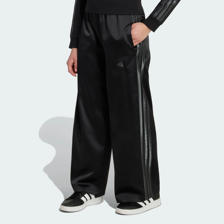 Pantalone Ragazza Adidas a gamba larga in raso - NERO