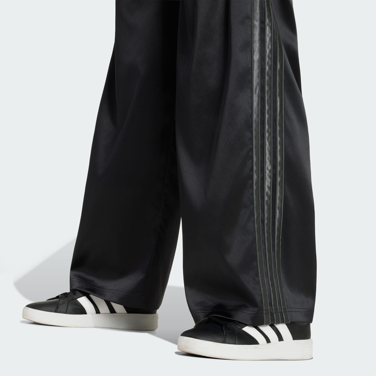 Pantalone Ragazza Adidas a gamba larga in raso - NERO