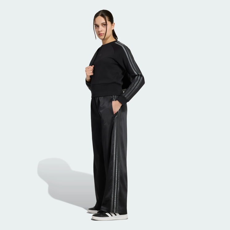 Pantalone Ragazza Adidas a gamba larga in raso - NERO