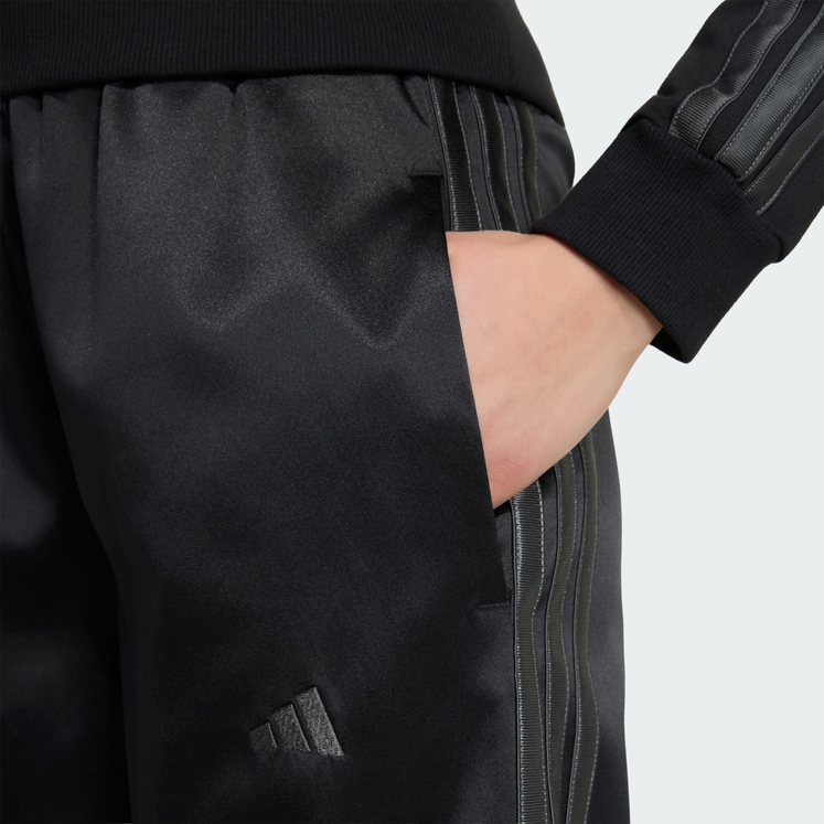 Pantalone Ragazza Adidas a gamba larga in raso - NERO